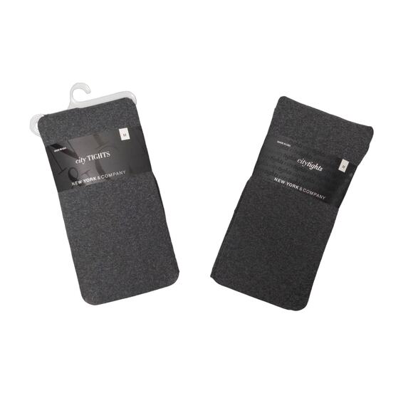 New York & Company City Gray Tights - Size M - NWT - Picture 1 of 6